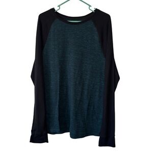 3/$20 Urban Pipeline Black and Dark Teal Knit Long Sleeve Shirt